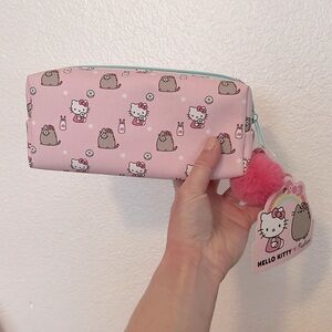 Hello kitty x pusheen makeup bag new